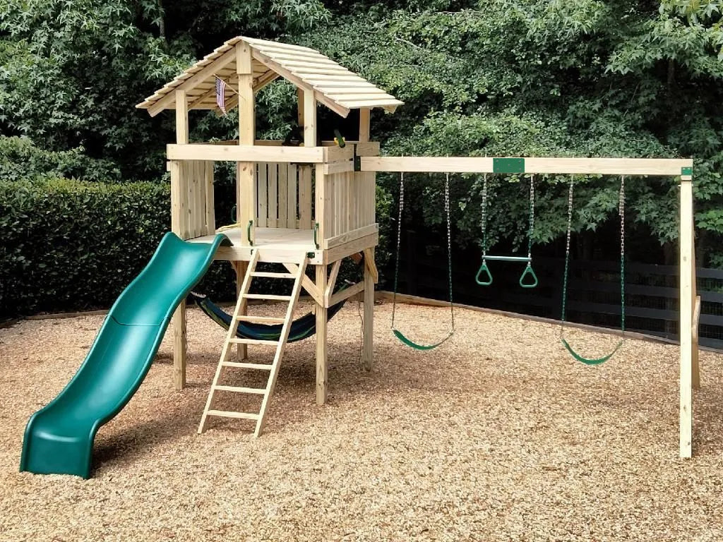 The easiest wooden swing set to put together, period.