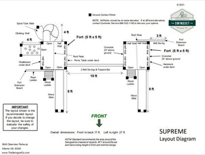 Supreme Swing Set Layout Diagram