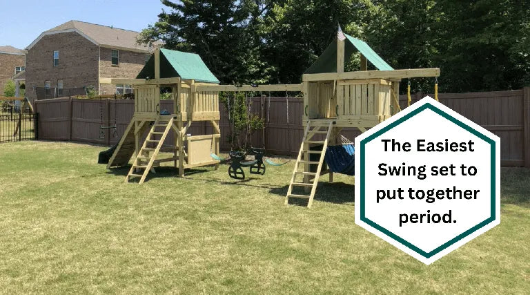the easiest swing set to put together, period.